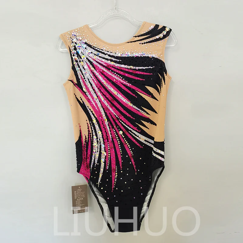 LIUHUO Leotards Girls Synchronized Swimming Suits Team Sports