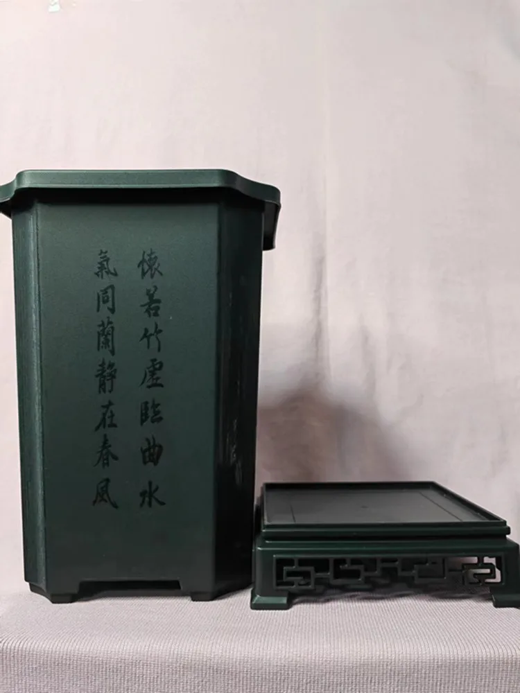 Chinese element imitation purple sand resin flowerpot flower pot hydroponic flower pot plant pot