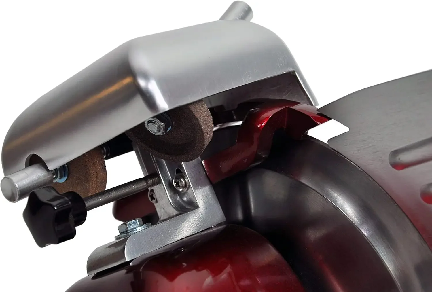MS-10XT Premium 320W Electric Meat Slicer 10-Inch in Red with Non-sticky Teflon Blade, Frozen Meat/Deli Meat/Cheese/Food Slicer 4