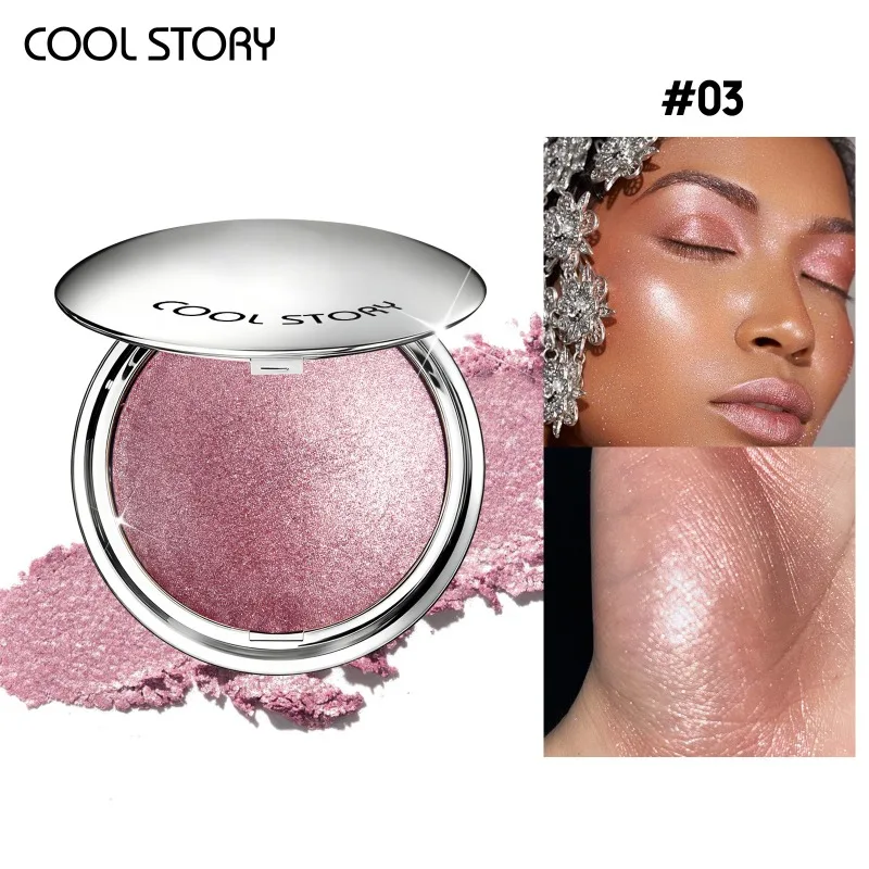 Pearlescent Highlight Palette Bronze Shimmer Glitter Face Makeup_voghion.com