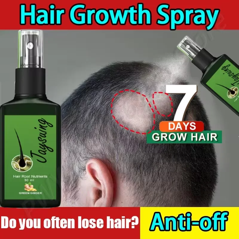 Hair Growth Serum Fast Ginger Hair Growth Spray Anti Hair Loss Regrowth Serum Scalp Damaged Repair Nourish Care for Women Men