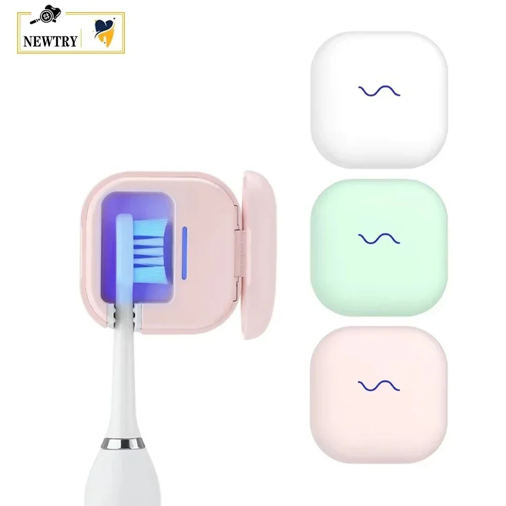 Portable Mini Toothbrush Sterilizer Box 320mAh Wireless Earphone Jewelry Blue Light UV Disinfector Sanitizer Case USB Charging