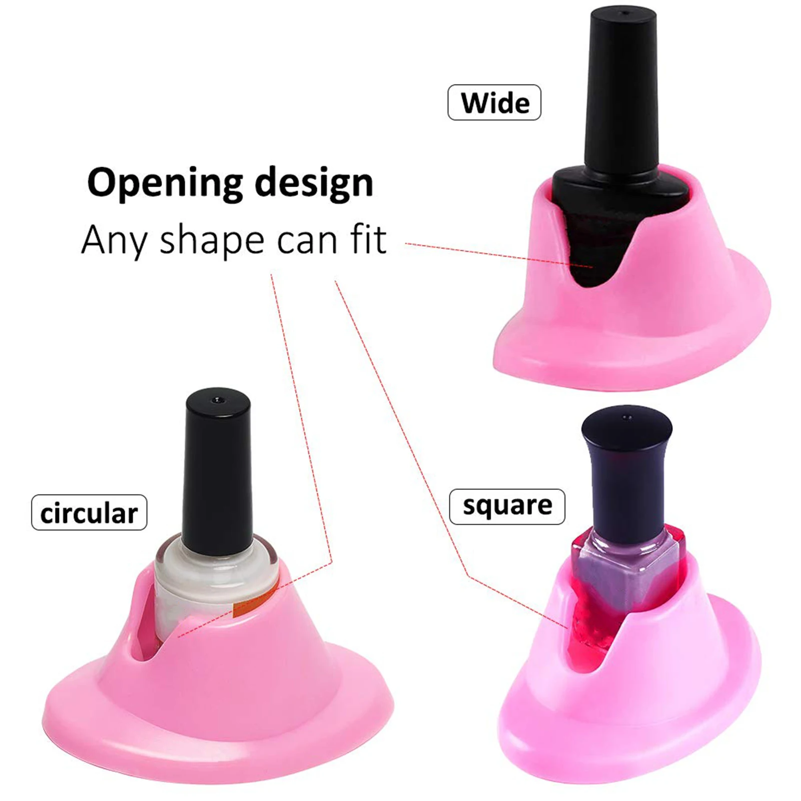 2pcs Silicone Nail Polish Holder Anti-spill Bottle Stand Salon Manicure Nail Organizer Display Stand Nail Art Tools Accessories