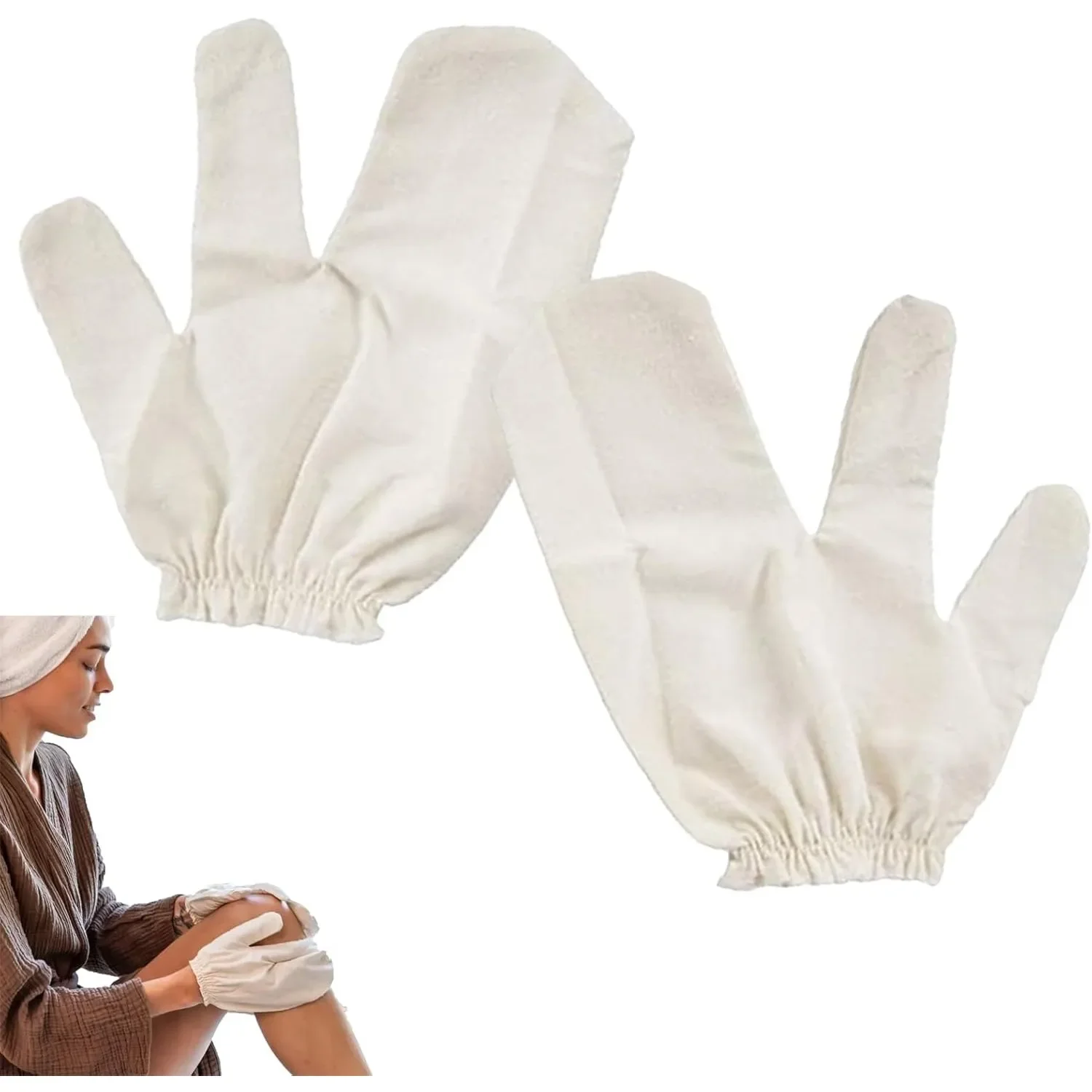 1/2pcs Garshana ถุงมือผ้าไหมดิบถุงมือนวด Ayurvedic นวดขัดถุงมือสปาถุงมือ 1