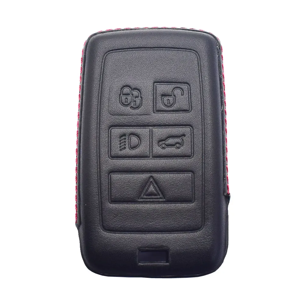 Custodia Portachiavi In Vera Pelle M.JVisun Per Land Rover Discovery 4, Range Rover Evoque, Sport, Nera, Con Portachiavi Metallico