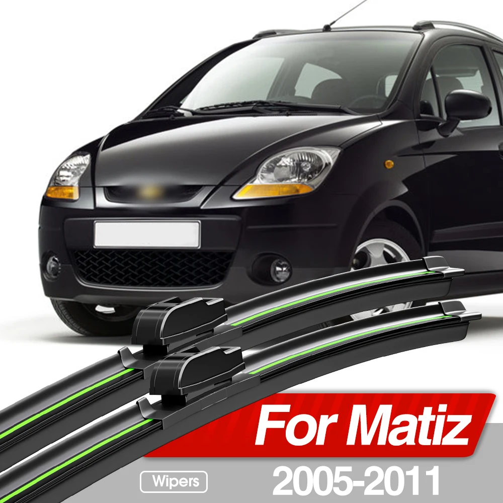 

For Chevrolet Matiz 2005-2011 Front Windshield Wiper Blades 2pcs Windscreen Window Accessories 2006 2007 2008 2009 2010