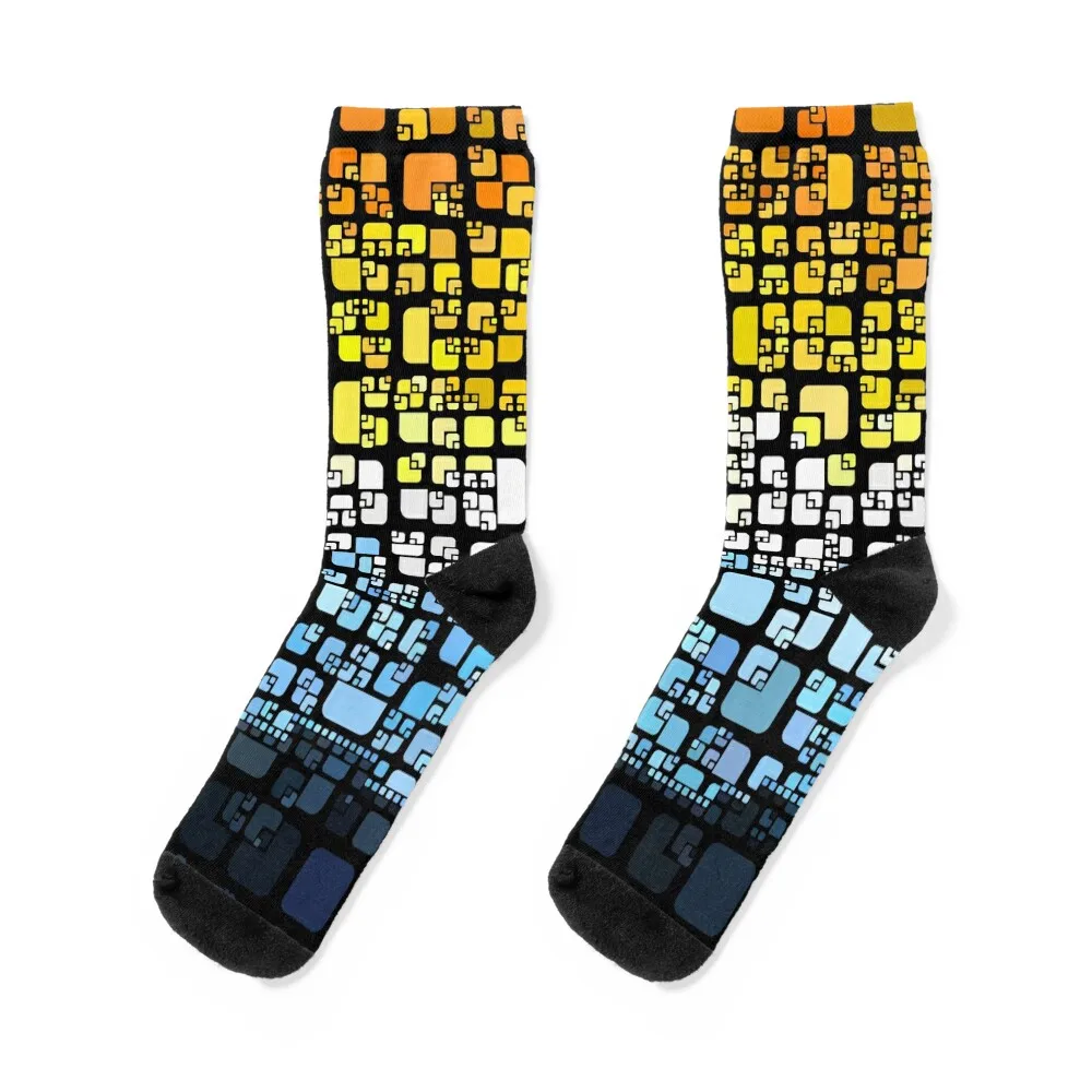 

Retro Geometric Abstract AroAce Pride Socks compression sheer Socks Girl Men's