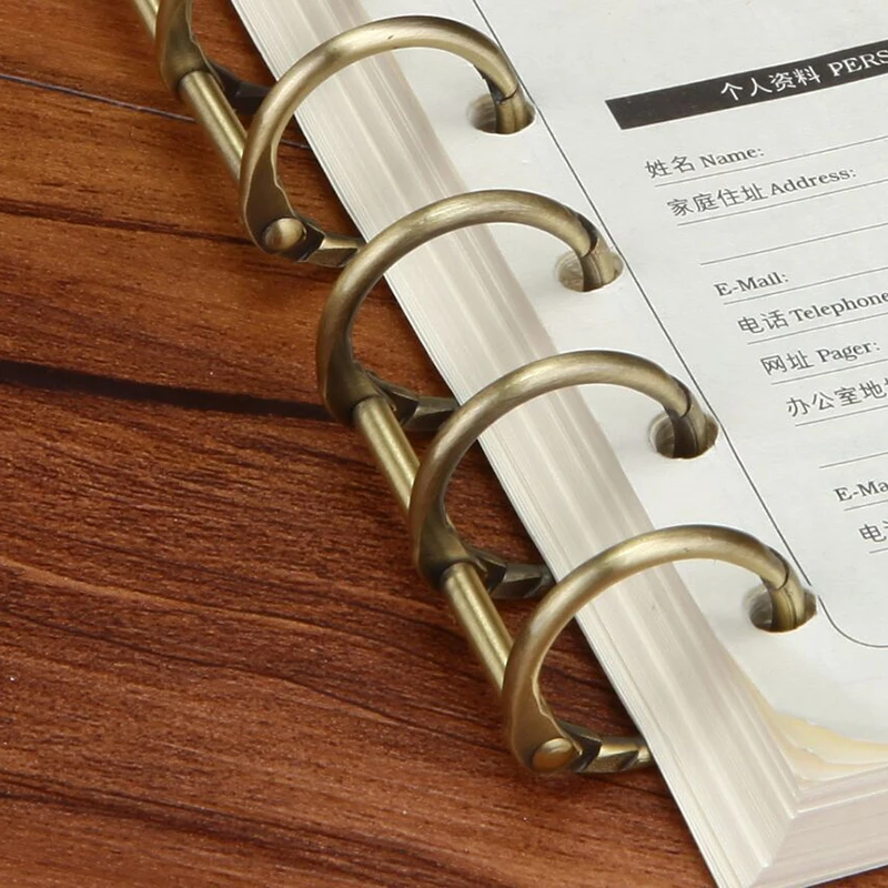2-Pack Detachable Metal Ring Binder Clips for Office and School Use