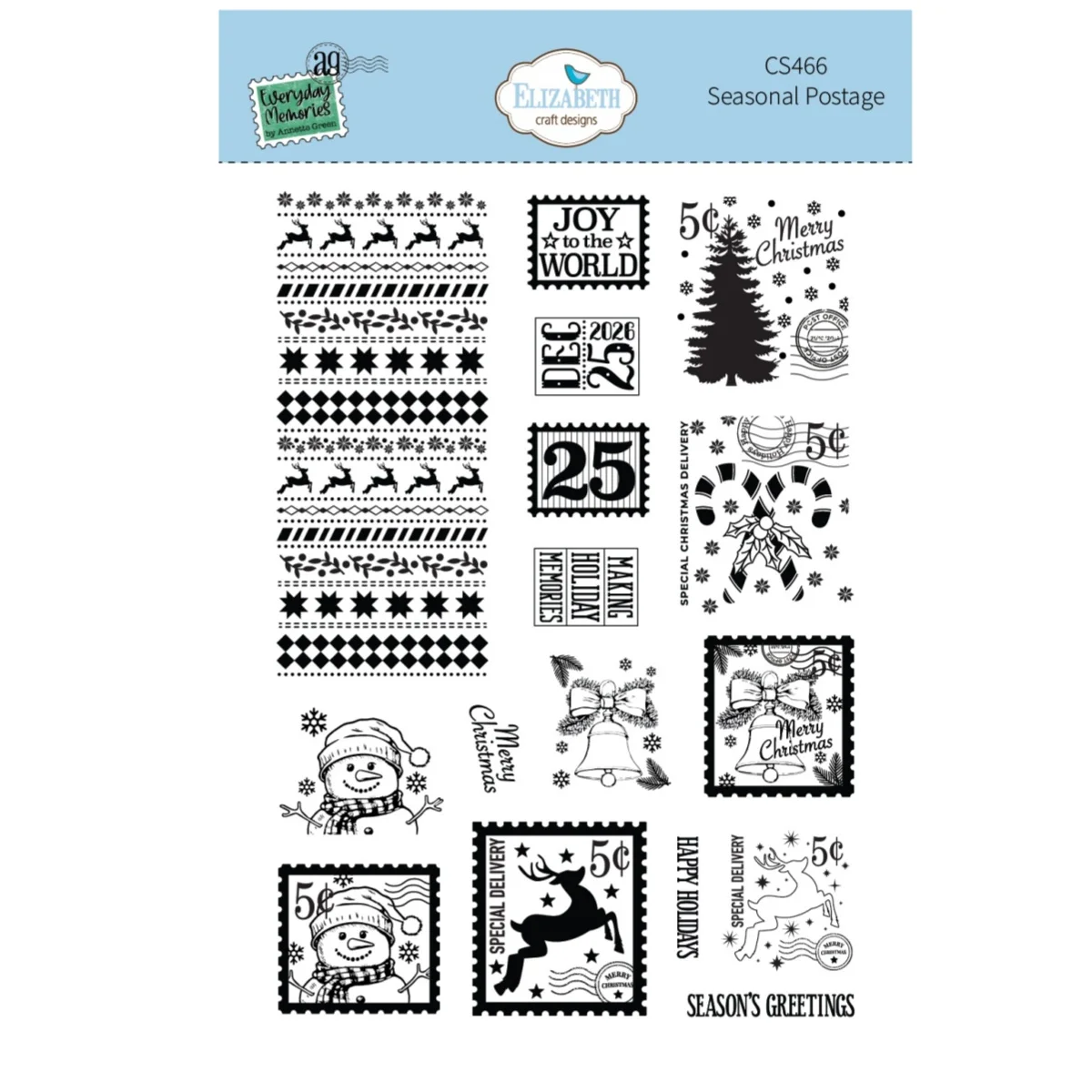 Festive Gingerbread & Snowy Blossom Crafting Kit - Stamps, Stencils, and Hot Foil for Holiday Scrapbooking & Card-Making