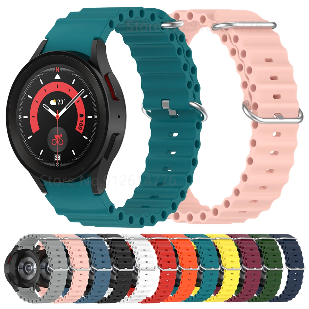 

Silicone Strap For Samsung Galaxy Watch 5 Pro 45mm Sports Watch Replacement Wristband For Galaxy Watch 5 4 Classic 44 40 42 46mm