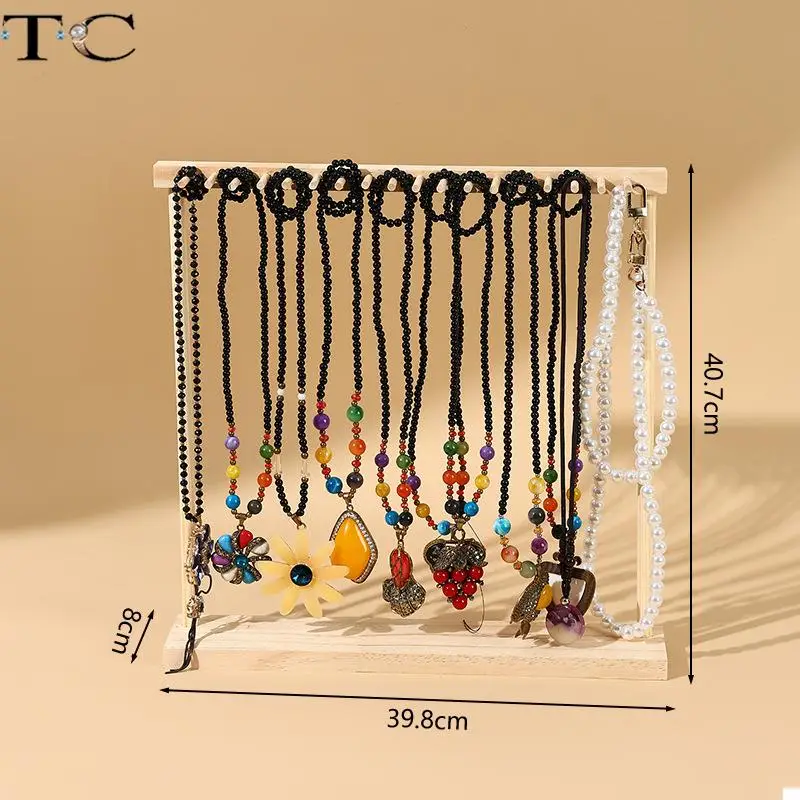 Spot All Solid Wood Necklace Display Rack Jewelry Rack Sweater Chain Rack Necklace Live Stand Props Display Rack