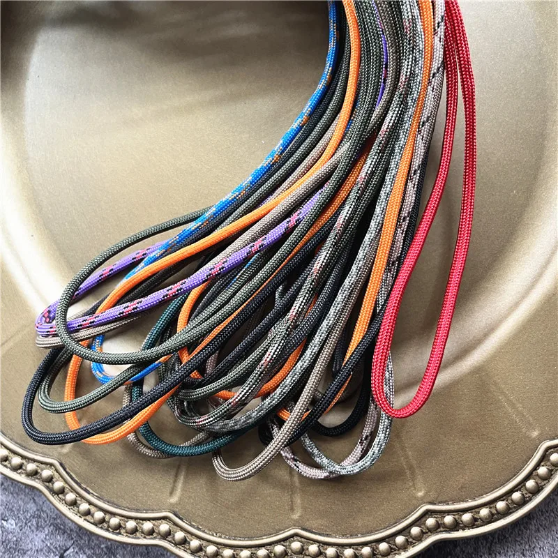 Outdoor Rock Climbing Paracord Keychain Lanyard Snake Knot Split Ring ID Holder Mulyiple Use Long Lanyard For EDC Knife Key