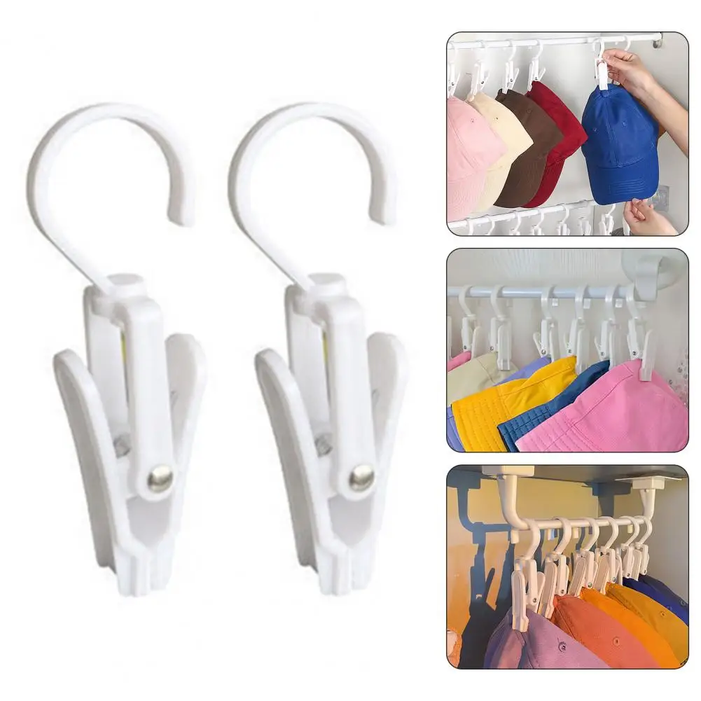 Hat Clip for Clothing Clothes Clips Rotating Hat Clip Clothespin Windproof Anti-slip Hooks for Drying Hats Towels Socks