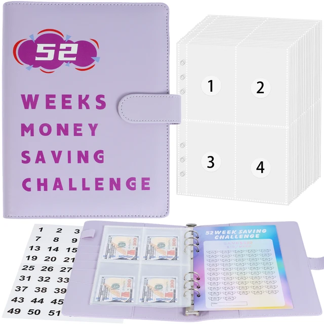 Classeur d'épargne de 52 semaines, feuilles de défi d'épargne - AliExpress