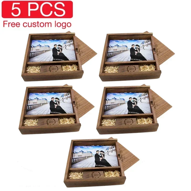 JASTER Photography USB Flash Drive, Wedding Gift Memory Stick Custom Logo, 128GB 64GB 32GB, 5 PCS Lot