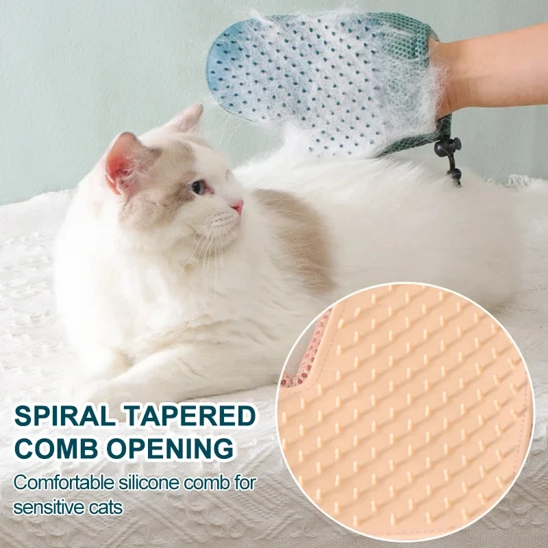 Pet hair removal massager gloves flexible combs for long and short hair dogs and cats pet removal brush gloves pet grooming gloves pet hair remover gloves