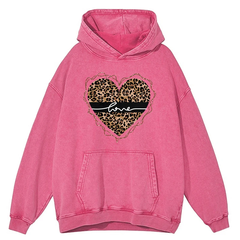 thumbnail image 1 of Sudadera con capucha divertida con estampado de leopardo desgastado retro para hombre y mujer, sudadera de gran tamaño, ropa de moda de gran tamaño, sudadera holgada 100 % algodón, 1 of 4