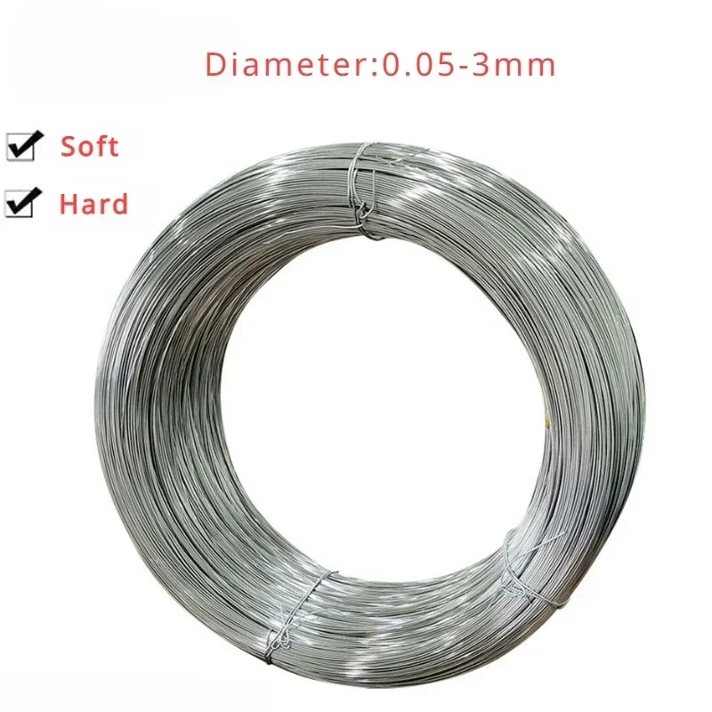 Diameter 0.1-3mm 304 Stainless Soft/hard Steel Wire Length 1/5/12m Single Strand Lashing Soft Iron Wire Rustproof