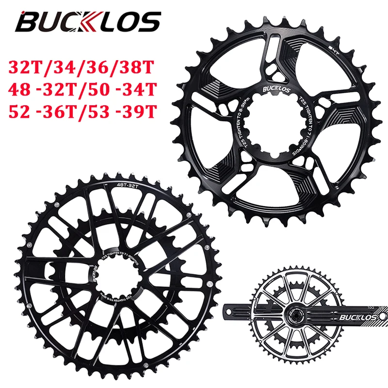 

BUCKLOS GXP Chainring Road Gravel Bike Direct Mount Chain Ring for SRAM 53-39T 52-36T 50-34T Bicycle Crankset Cycling Parts