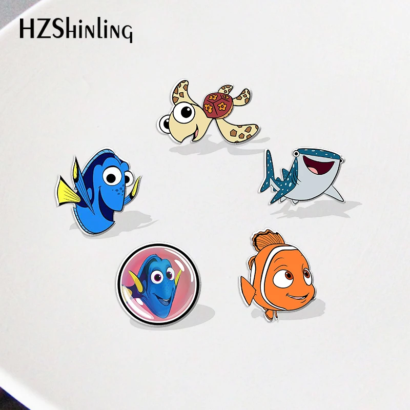 2022 Disney Finding Nemo Acrylic Lapel Pins Cartoon Badges Resin Epoxy Deco for Jewelry Accessories |
