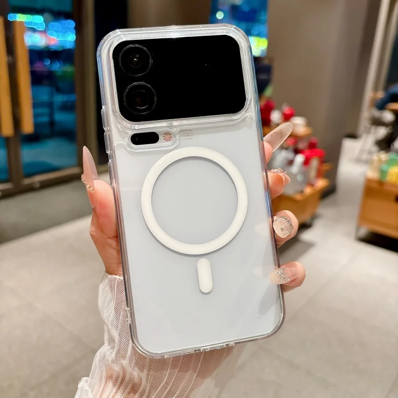 Matte Translucent Defender Case with Shockproof Magnetic Wireless Charging