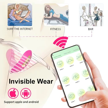 APP Wireless Remote Dildo Vibrator Wiggling Wearable Bluetooth Vibrating Panties Finger Sex Toys for Women Clitoris Stimulator 3