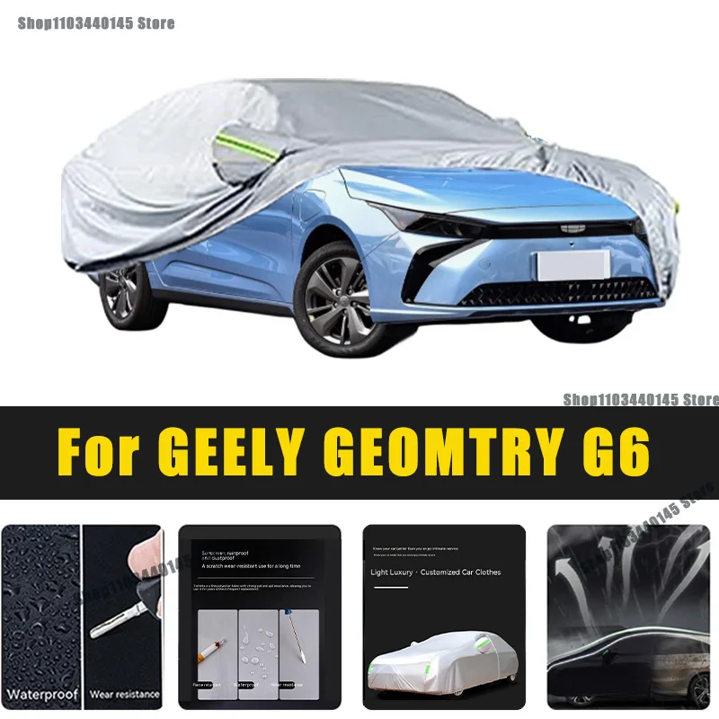 

Full Car Covers Outdoor Sun UV Protection Dust Rain Snow Oxford cover Protective For GEELY GEOMTRY G6 Accessories