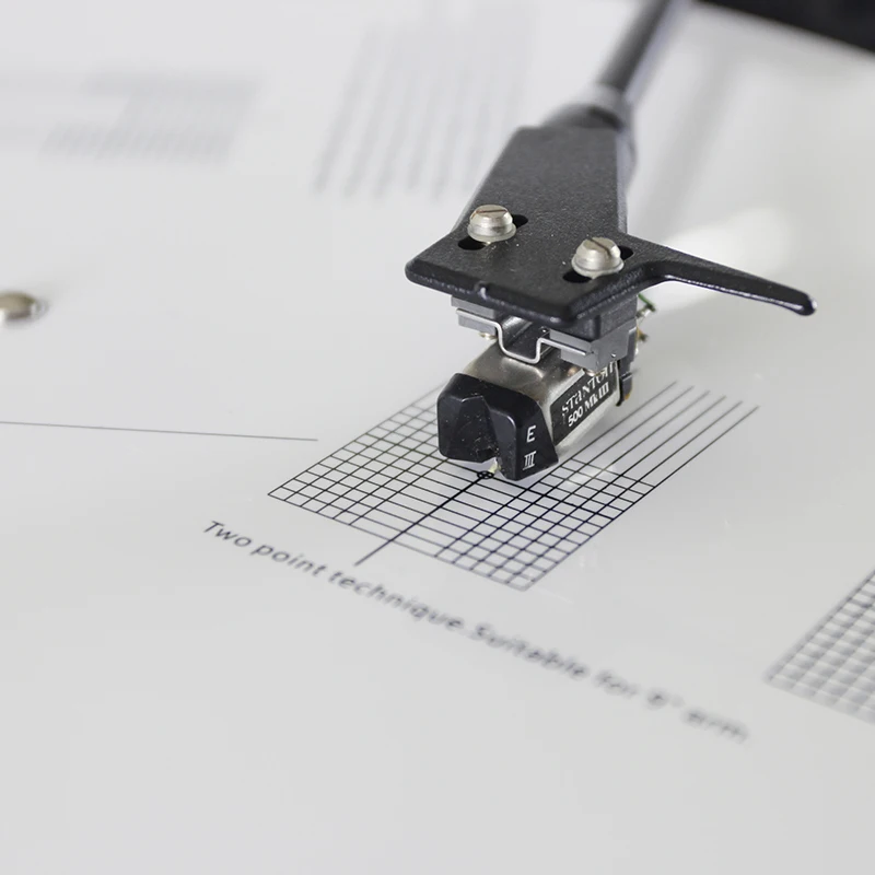 LP Vinyl Pickup Stylus Calibration Distance Gauge Protractor Adjustment Tool Adjustment Ruler Anti-sliding plate Dish vinyl record ruler mirror adjustment ruler turntable stylus scale turntable stylus meter
