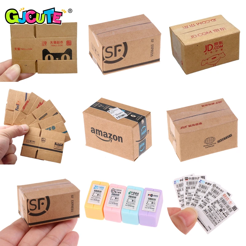 

1/5Pcs Mini Carton Express Box 1:12 Dollhouse Miniature Simulation Express Box Decor Toy Doll House Decor Furniture Accessories