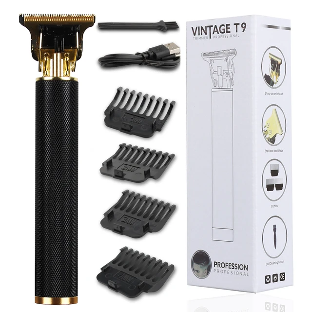 2022 USB Electric Hair Clippers Rechargeable Shaver Beard Trimmer Professional Men Hair Cutting Machine Beard Barber Hair Cut t9 black