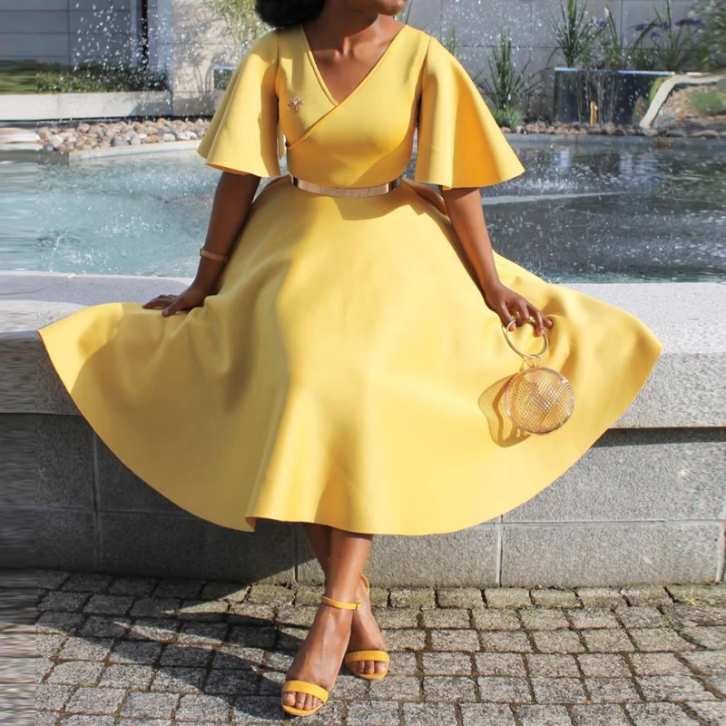 

2023 Summer Dresses For Women Dubai African Wedding Party Bridesmaid Gown Cloak Sleeve Robe Ankara Dashiki Dress Outfits
