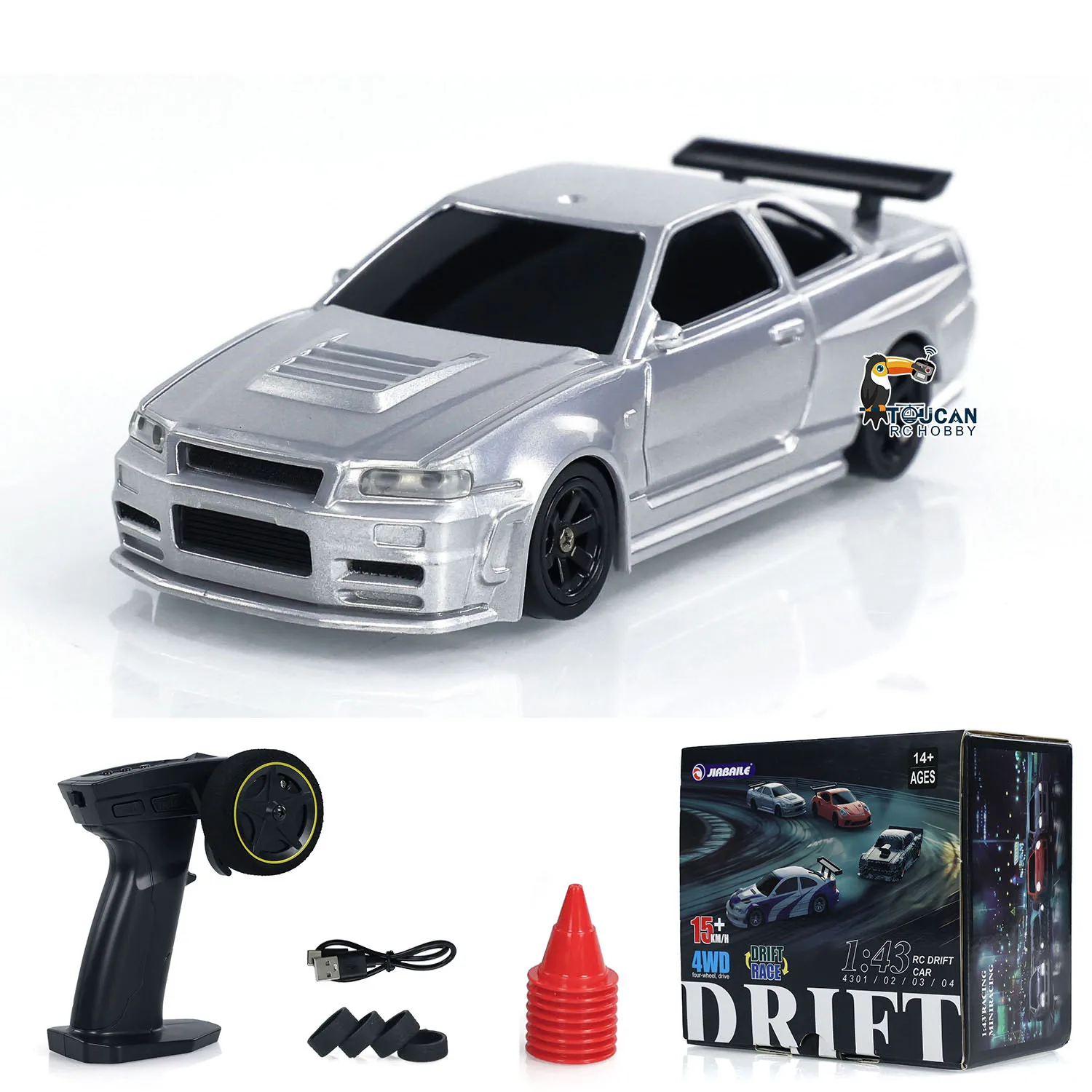 2.4G Mini Toys Gifts 4WD 1/43 RC Speed Car RTR Four-wheel Drive Radio Control Racing Drifting Car Toy High Speed Model for Boys 4