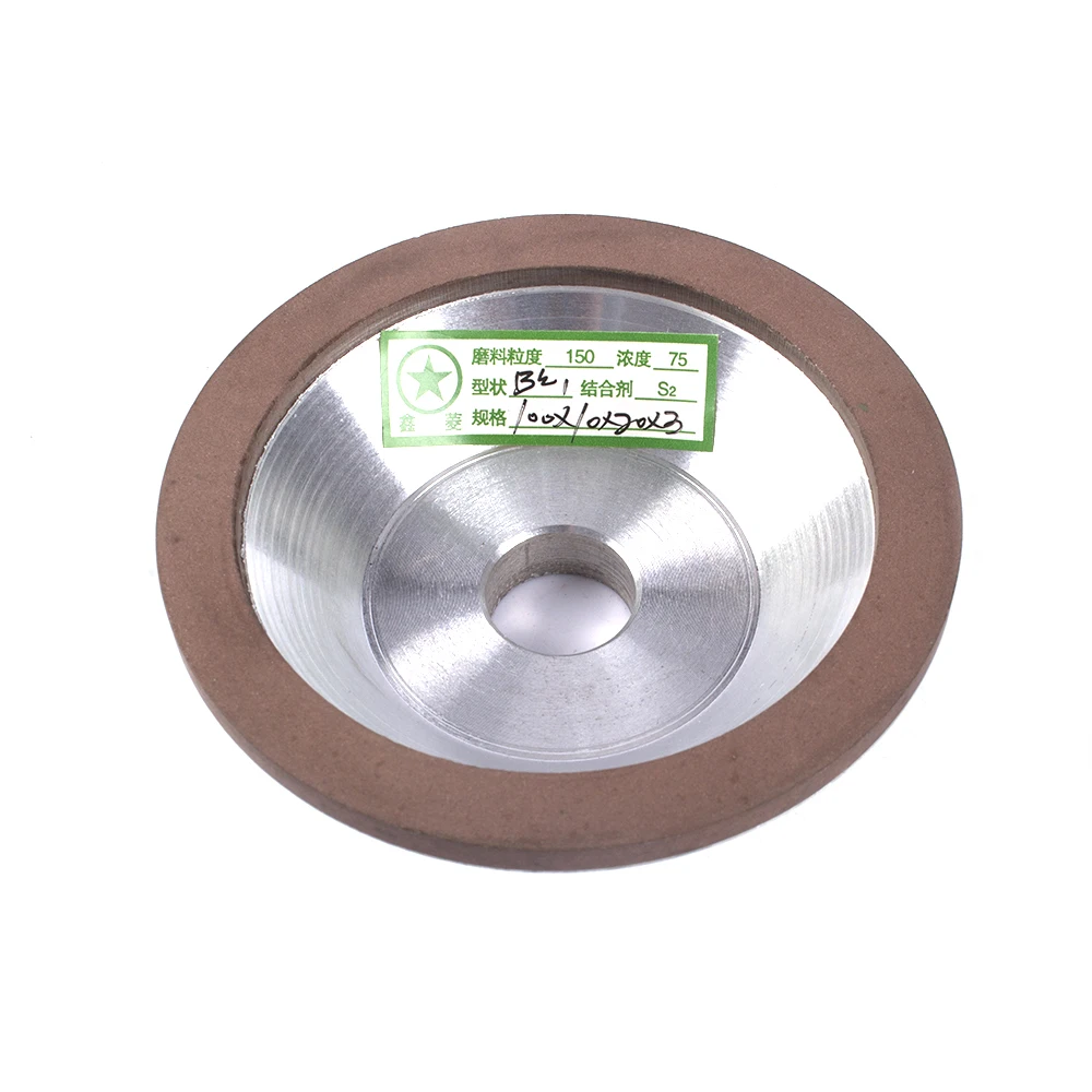 75/100/125/150mm Diamond Grinding Wheel Cup Dremel Sharpening Tungsten Milling Cutter Sharpener Grinder 150/240/320/400/600 Grit grinding wheel
