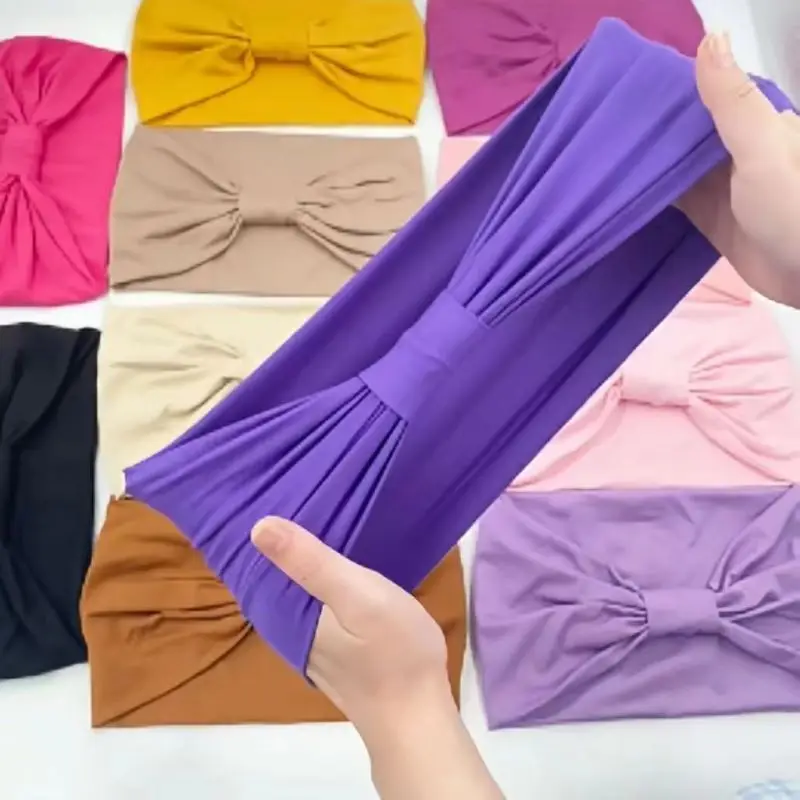 واسعة الجانب شريط مرن امرأة اليوغا العصابات الشعر بلون الرياضة رباط شعر التعادل عصابات الأزياء عقال أغطية الرأس العمائم