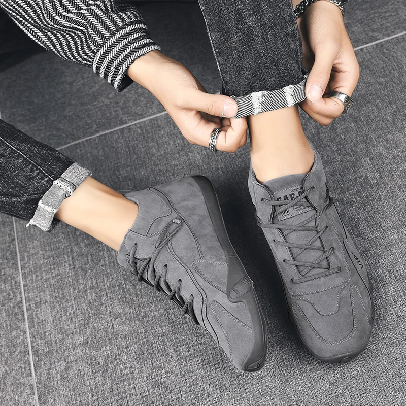 Men's Autumn Wear-Resistant Sneakers - Lightweight, Anti-Slip, Casual Trendy Footwear