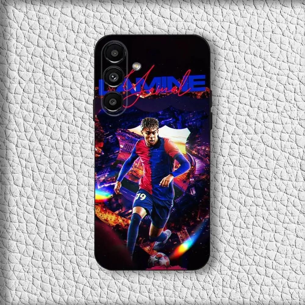 Sleek Black Soft Cover Phone Case by L-Lamine Yamals