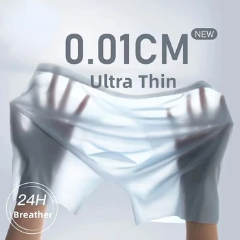 1 pz boxer da uomo mutandine da uomo in seta di ghiaccio biancheria intima sexy senza cuciture mutande da uomo mutandine slip traspiranti ultrasottili maschili 1