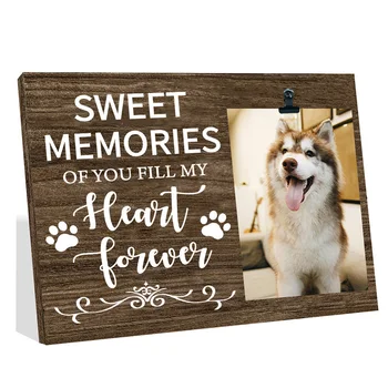 Sweet Memories of You Fill My Heart Forever Picture Frame 7.87x9.84inch Memorial Gift Photo Frame with Clip Dog Memorial Gifts 1