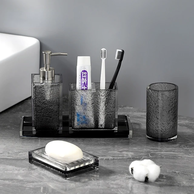 Bathroom Supplies Ceramic Tray Electric Toothbrush Holder Glass Mouthwash  Cup Desktop Storage Tray Bathroom Decor Accessories - AliExpress