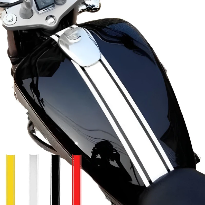 Motorcycle Fuel Tank Sticker Waterproof for Racing Motorcycle Accessories Funny Decoration Striped Sticker Moto Decals 50*4.5CM