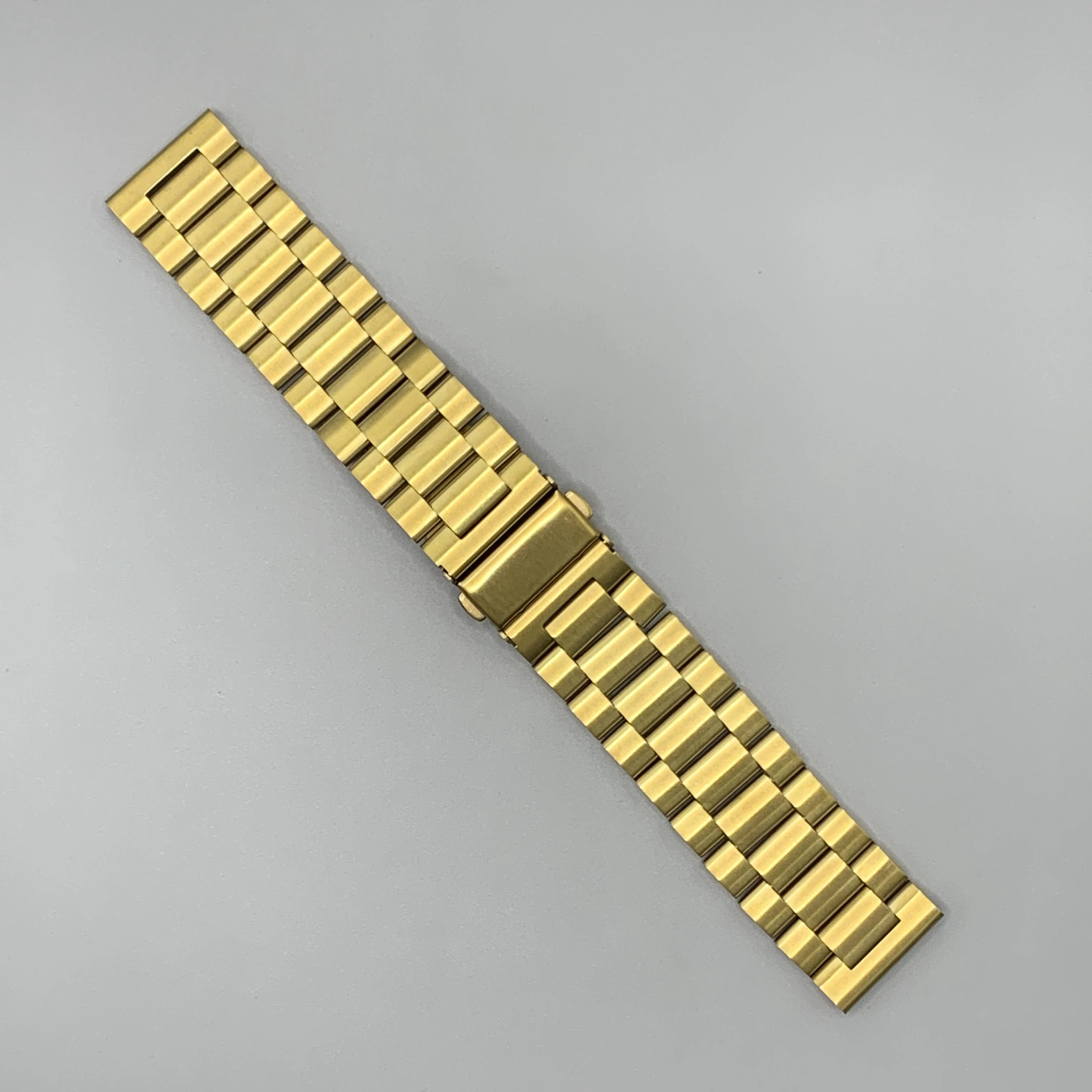 Classic Three-Bead Stainless Steel Sports Strap, 20mm/22mm