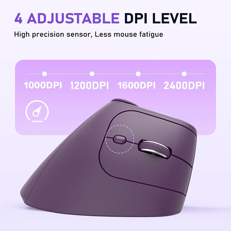 Jomaa BT5.0 Wireless Vertical Mouse Function Adjustment Knob 8 Buttons Rechargeable Ergonomic Mice For Win/IOS/Android wireless mouse,ergonomic mouse