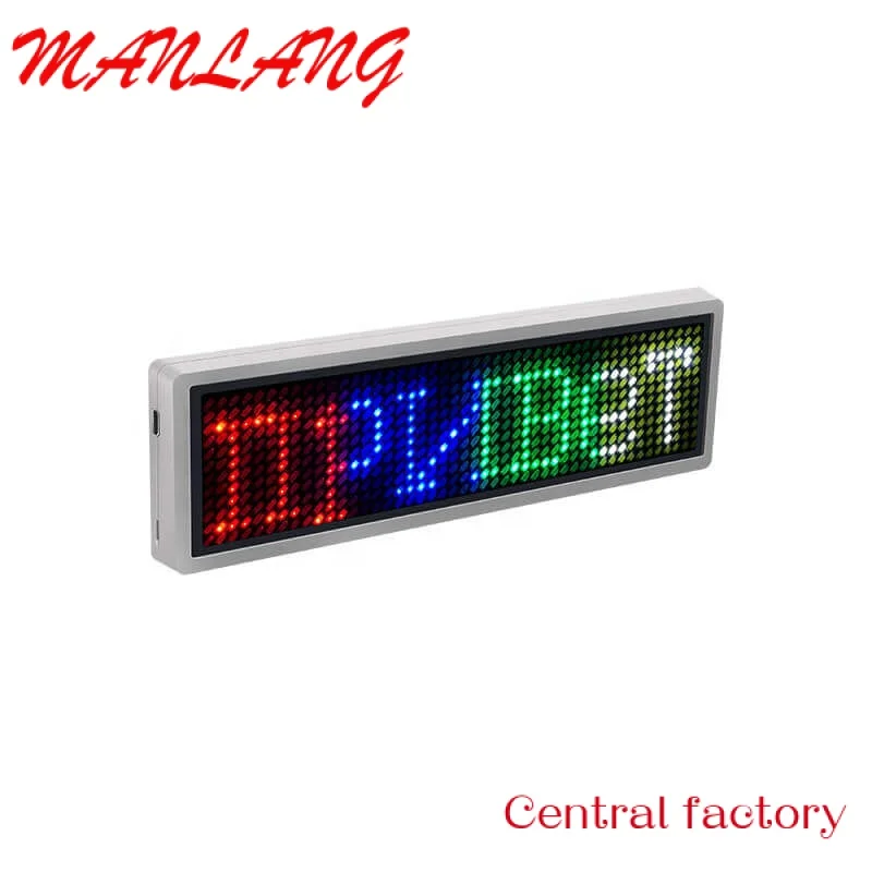 Custom  CustomUSB App control LED Programmable Name Badge mini led badge with magnet and pin  scrolling display message sign Rec waterproof led video screen concert display sign p2 976 video wall with iron cabinet 500 x1000mm