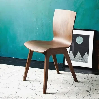Mortise and Tenon Structure Process Nordic Solid Wood Dining Chair  Simple Modern Designer Furniture Restaurant Chair