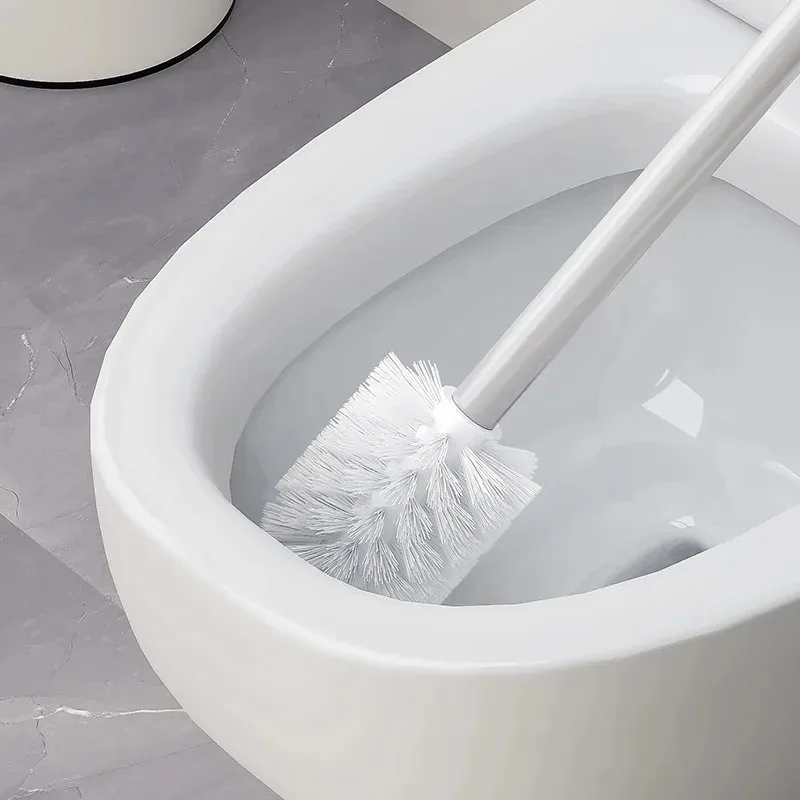 3pcs Toilet Brush Bathroom Brush Cleaning Toilet Household Head No Dead Corners White and Black Replacement Head bathroom accessories toilet brush set