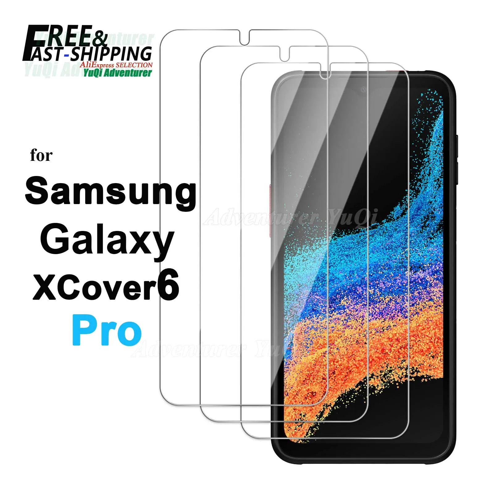 Protecteur d'écran pour Samsung XCover6 Pro Galaxy 6.6, verre du Guatemala, HD, cristal mica, 9H, anti-rayures, boîtier convivial, haute teneur en aluminium