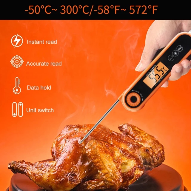 Digitális Húshőmérő Instant Olvassa El Az Élelmiszer -Hőmérőt A Forgó Szonda Auto Off Vízálló Konyhai Eszközök Főzéséhez - Image 4