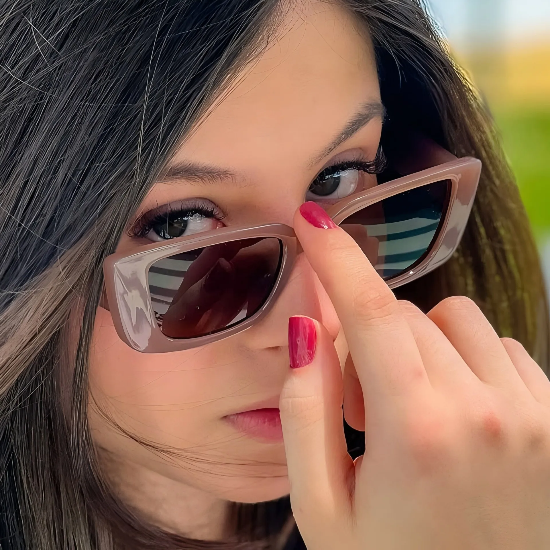 Retro Sunglasses Anti-Reflective Square Sunglasses Uv400 Sunglasses Vintage For Shopping Driving Cycling