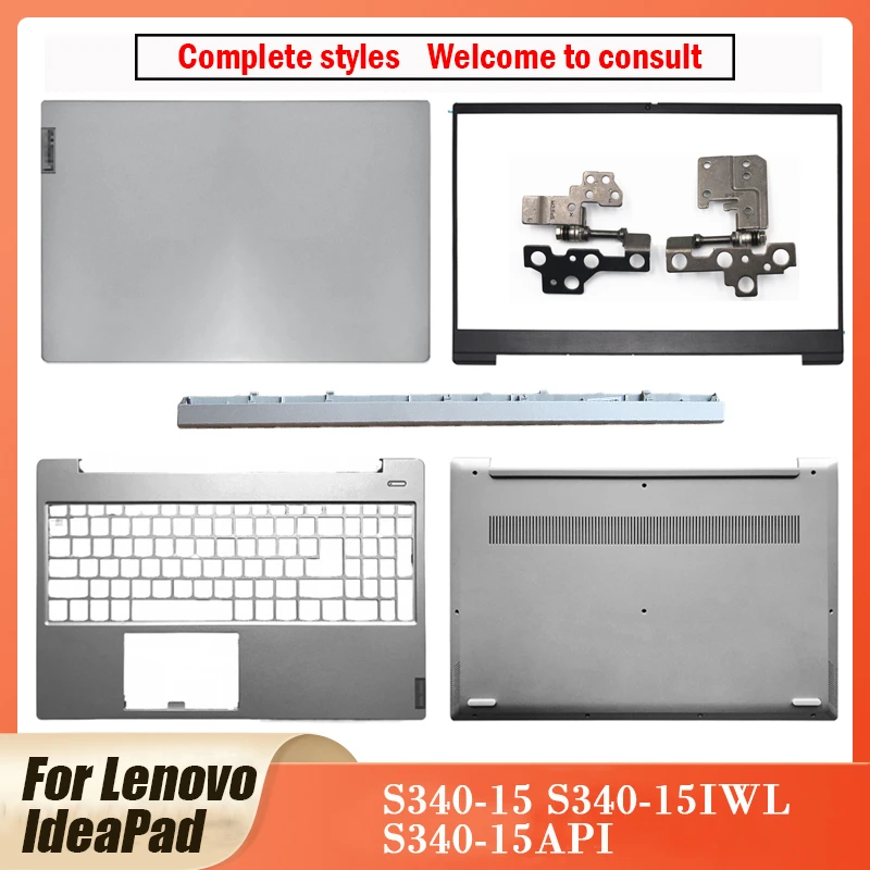 laptop stand with fan NEW For Lenovo IdeaPad S340-15 S340-15IWL S340-15API Laptop LCD Back Cover/Front bezel/Hinge Cover/Palmrest/Bottom Case Silver laptop skin cover