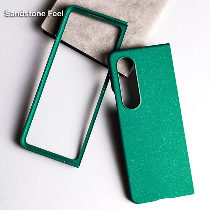 Per Samsung Galaxy Z Fold 5 4 3 2 Custodia Sand Matte Hard Pc Full Protect Anti-Caduta Copertura Antiscivolo Pieghevole Flip Phone Shell Fundas